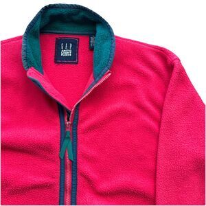 Vintage Gap Arctic Light Fleece Women’s Small Pink Full Zip Fleece Jacket 90s